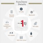 Kecag KC-808 wandmontierter Bluetooth-CD-Player, KC-808 White, KC-808 Blue, KC-808 Black, KC-808 Pink – Bild 7