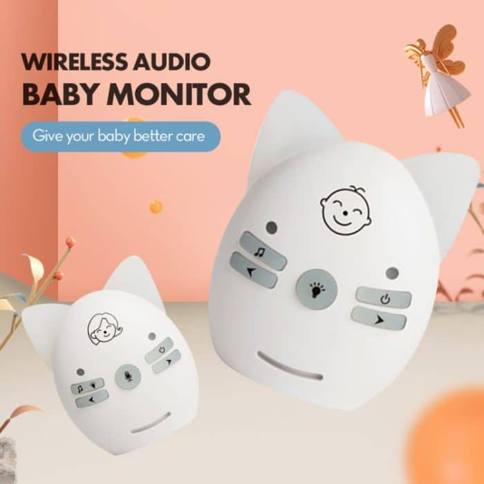 Kabelloses Audio-Babyphone, unterstützt Sprachüberwachung + Gegensprechanlage + Nachtlicht ohne Batterie, US Plug – Bild 3