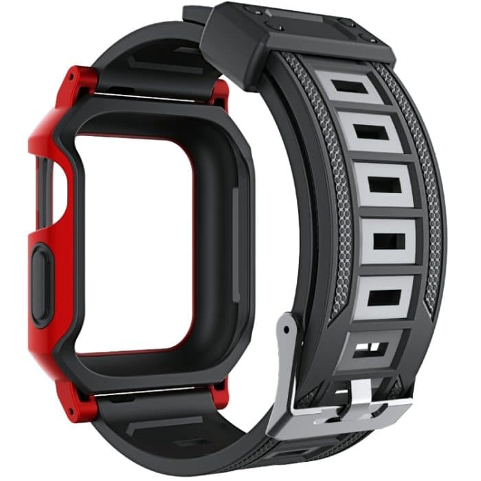 Militär-Silikon-Uhrenarmband + Uhrengehäuse-Set, For Apple Watch Series 8&7 45mm / SE 2&6&SE&5&4 44mm, For Apple Watch Series 8&7 41mm / SE 2&6&SE&5&4 40mm – Bild 4