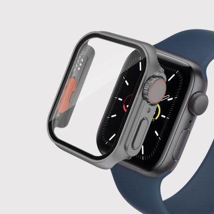 Für Apple Watch Series 9/8/7 45-mm-Film-PC-Uhrengehäuse mit abnehmbarem Knopf, For Apple Watch Series 9 / 8 / 7 45mm