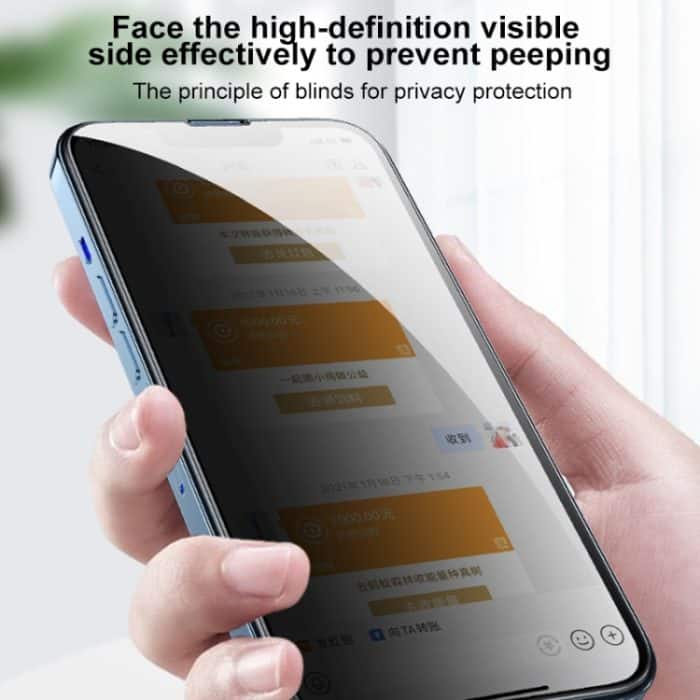 WEKOME 9D gebogene Sichtschutzfolie aus gehärtetem Glas, For iPhone 14 (1 PC), For iPhone 14 Plus (1 PC), For iPhone 14 Pro (1 PC), For iPhone 14 Pro Max (1 PC), (1 PC), For iPhone 13 (1 PC), For iPhone 12 mini (1 PC), For iPhone 12 / 12 Pro (1 PC)... – Bild 5