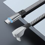 3A USB-C/Typ-C auf USB-C/Typ-C Winkelstück-Schnelllade-Datenkabel – Bild 3