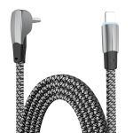 3A USB-C/Typ-C auf 8-Pin-Winkel-Schnelllade-Datenkabel