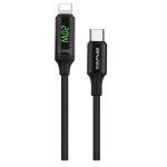 awei CL-123L 1 m USB-C / Typ-C auf 8-Pin-Digitalanzeige-Daten-Schnellladekabel