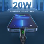 awei CL-123L 1 m USB-C / Typ-C auf 8-Pin-Digitalanzeige-Daten-Schnellladekabel – Bild 3