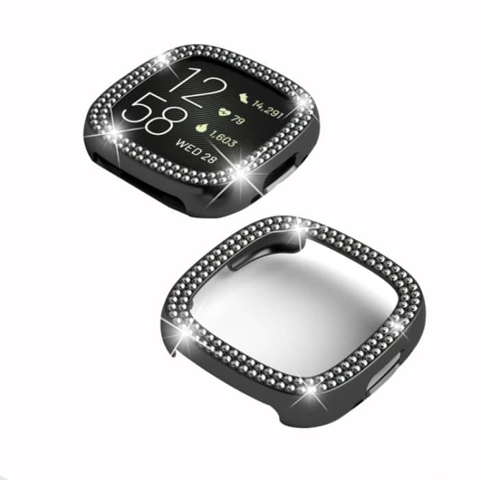 Zweireihiges Diamant-Galvanik-PC-Uhrengehäuse, For Fitbit Versa 4 / Sense 2 – Bild 2