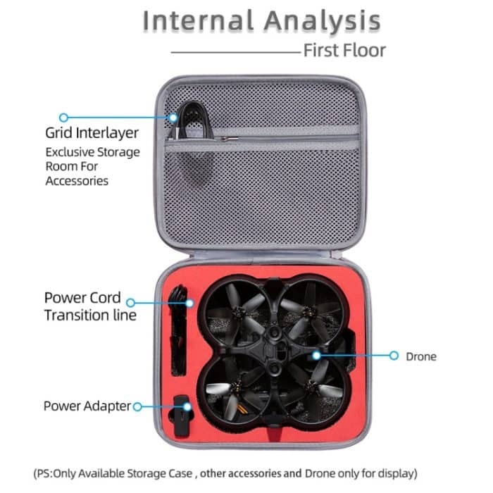 Drohnenkörper, quadratisch, stoßfest, Hartschale, Aufbewahrungstasche, Größe: 27 x 23 x 10 cm, For DJI Avata – Bild 3