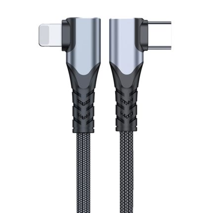 ADC-009 20 W USB-C/Typ-C auf 8-poliges Doppelwinkel-Datenkabel