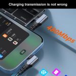 ADC-009 20 W USB-C/Typ-C auf 8-poliges Doppelwinkel-Datenkabel – Bild 7