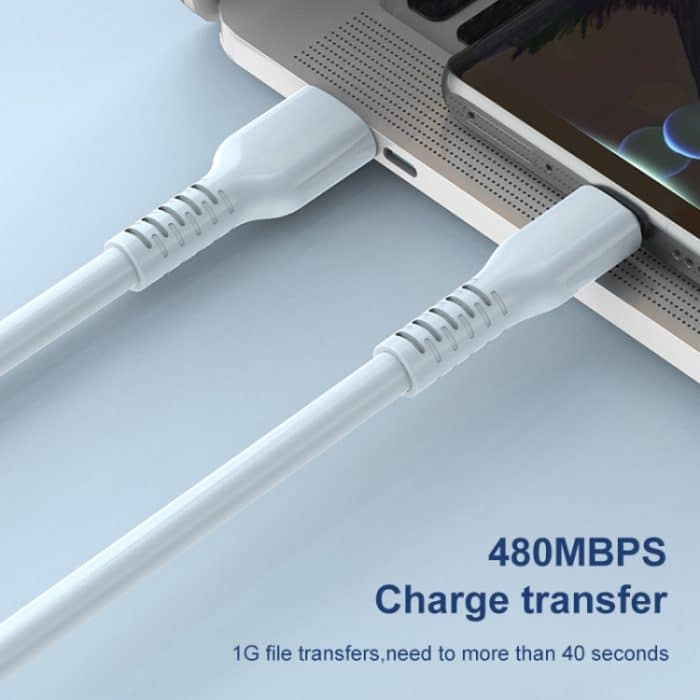 ADC-014 6A USB-auf-USB-C/Typ-C-Flüssigsilikon-Datenkabel – Bild 3