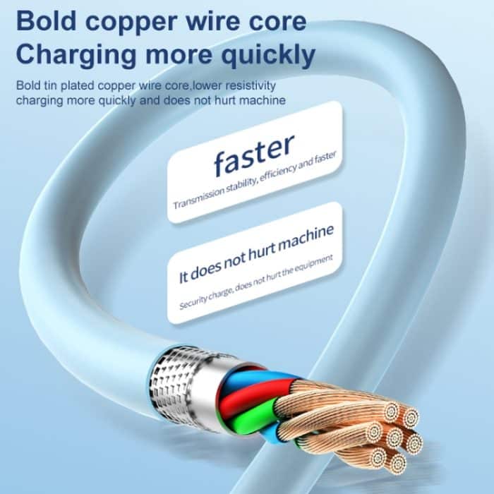 ADC-014 6A USB-auf-USB-C/Typ-C-Flüssigsilikon-Datenkabel – Bild 5