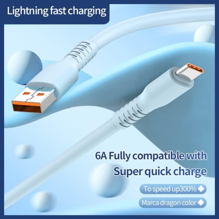 ADC-014 6A USB-auf-USB-C/Typ-C-Flüssigsilikon-Datenkabel – Bild 7