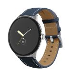 Spitz zulaufendes Echtleder-Uhrenarmband mit Naht, For Google Pixel Watch