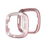 Zweireihiges, ausgehöhltes, einfarbiges Diamant-Galvanik-Uhrengehäuse, For Fitbit Versa 4 – Bild 3