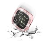 Zweireihiges, ausgehöhltes, einfarbiges Diamant-Galvanik-Uhrengehäuse, For Fitbit Versa 4 – Bild 5