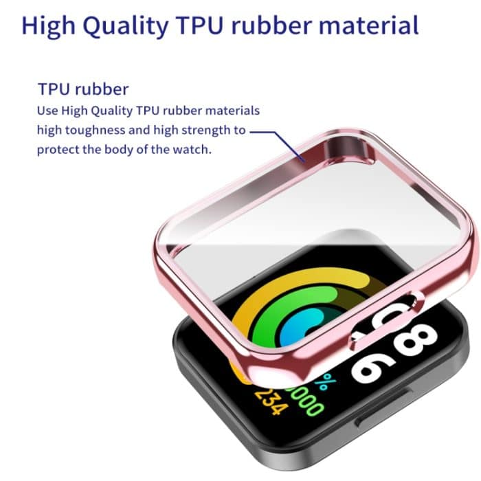 TPU-Hohluhr-Schutzhülle mit Schutzfolie, For Xiaomi Redmi Watch 2 – Bild 2
