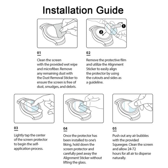 Weicher Hydrogel-Film-Displayschutz für Uhren, For Fitbit Charge 5, For OPPO Watch Free, For Google Pixel Watch, For Garmin Move Sport – Bild 7
