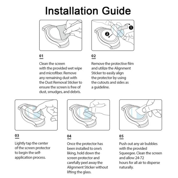 Smart Watch Displayschutzfolie aus gehärtetem Glas, For Amazfit GTS 2E, For Garmin Fenix 7S, For Mibro X1, For Realme Watch, For Google Pixel Watch, For Amazfit Falcon, For Huawei Watch GT 2 42mm, For Huawei Watch GT 3 SE, For Huawei Watch GT 3 42mm... – Bild 7