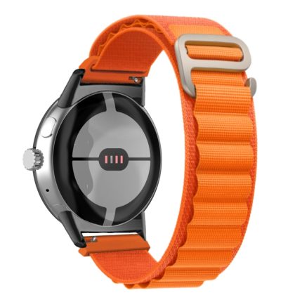 Schwarzes Uhrenarmband mit Nylonschlaufe und Verbindungsstück, For Google Pixel Watch