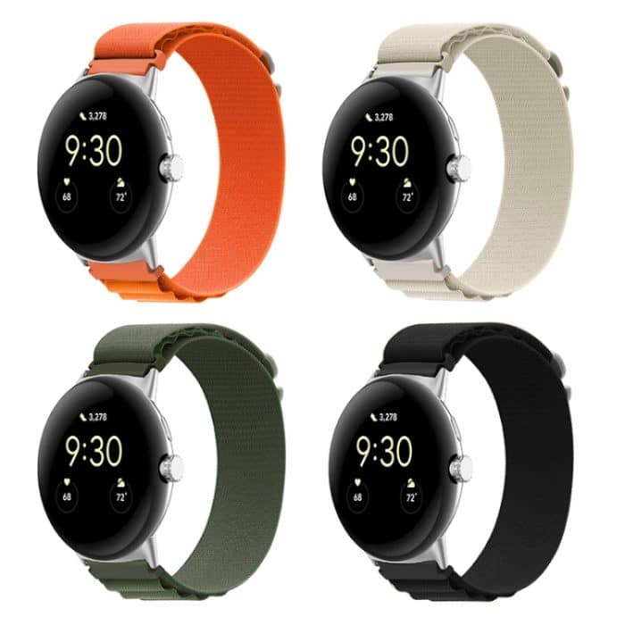 Uhrenarmband mit Nylonschlaufe und silbernem Verbindungsstück, For Google Pixel Watch – Bild 2