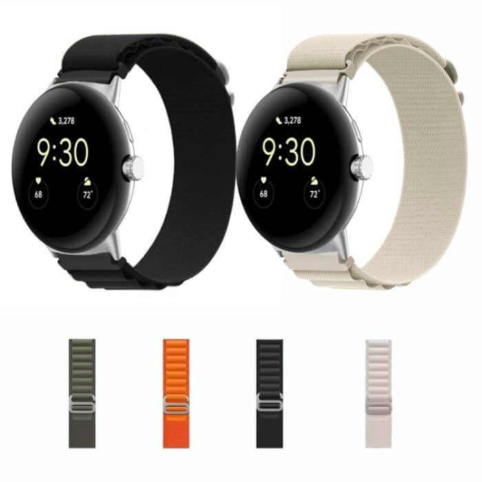 Uhrenarmband mit Nylonschlaufe und silbernem Verbindungsstück, For Google Pixel Watch – Bild 3