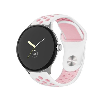 Zweifarbiges Silikon-Uhrenarmband mit umgekehrter Schnalle, For Google Pixel Watch