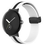 Zweifarbiges Silikon-Uhrenarmband mit Faltschließe, For Google Pixel Watch