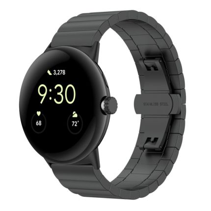 Uhrenarmband aus Metall mit einer Perle und Butterfly-Schnalle, For Google Pixel Watch
