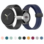 Einfarbiges Silikon-Uhrenarmband mit Faltschließe, For Google Pixel Watch – Bild 3