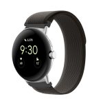 Nylon-Uhrenarmband mit Schleife und silbernem Verbindungsstück, For Google Pixel Watch