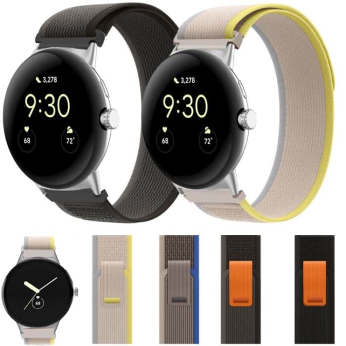 Nylon-Uhrenarmband mit Schleife und silbernem Verbindungsstück, For Google Pixel Watch – Bild 2