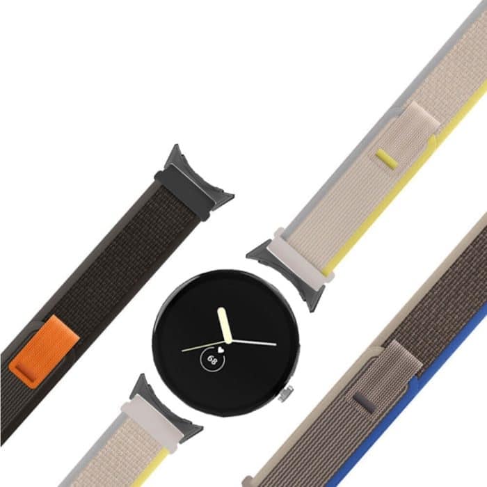 Nylon-Uhrenarmband mit Schleife und silbernem Verbindungsstück, For Google Pixel Watch – Bild 5