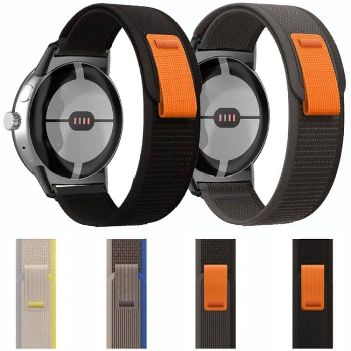 Loop-Uhrenarmband aus Nylon mit schwarzem Verbindungsstück, For Google Pixel Watch – Bild 2
