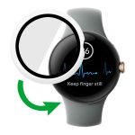 Mattierter PC-Rahmen, gehärtete Folie, integrierte Uhrenschutzhülle, For Google Pixel Watch – Bild 5