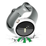 Mattierter PC-Rahmen, gehärtete Folie, integrierte Uhrenschutzhülle, For Google Pixel Watch – Bild 6