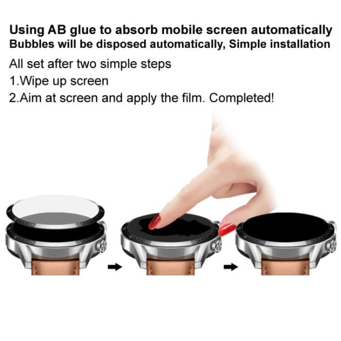 imak Plexiglas HD Uhrenschutzfolie, For Xiaomi Watch S2 42mm, For Xiaomi Watch S2 46mm, For Huawei Watch Buds – Bild 6