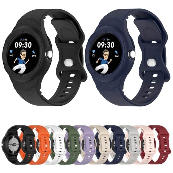 Integriertes Uhrenarmband aus Silikon mit Lederstruktur, For Google Pixel Watch – Bild 2