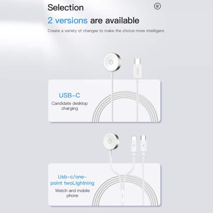 TOTUDESIGN CACW-073 USB-C / Typ-C Uhren-Geflechtdraht-Magnetladegerät, CACW-073 – Bild 2