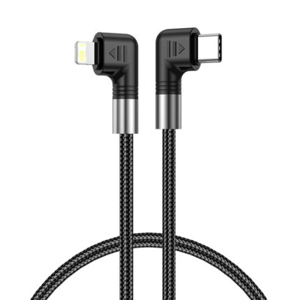 A9 30 W USB-C/Typ-C auf 8-poliges Doppelwinkel-Datenkabel