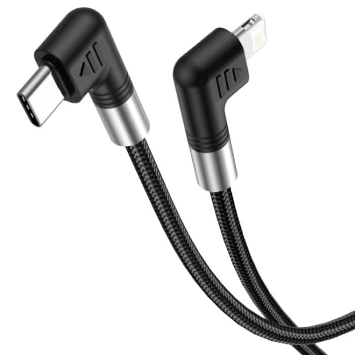 A9 30 W USB-C/Typ-C auf 8-poliges Doppelwinkel-Datenkabel – Bild 2