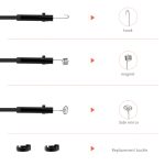 P130 4,3-Zoll-Dreifachkamera mit Bildschirmendoskop, 2m, 5m, 10m – Bild 4