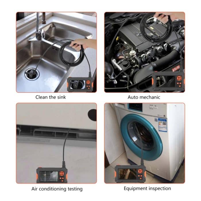 P130 4,3-Zoll-Dreifachkamera mit Bildschirmendoskop, 2m, 5m, 10m – Bild 7