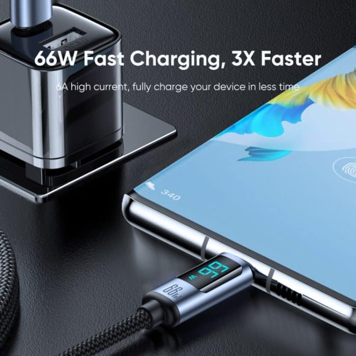 JOYROOM S-AC066A16 6A USB-auf-USB-C/Typ-C-Digitalanzeige-Schnellladedatenkabel – Bild 3