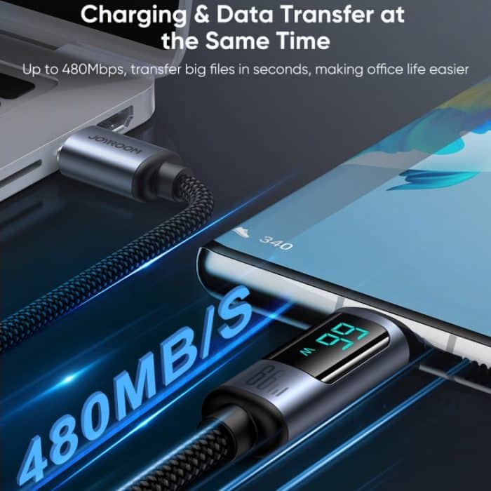 JOYROOM S-AC066A16 6A USB-auf-USB-C/Typ-C-Digitalanzeige-Schnellladedatenkabel – Bild 4