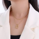 Damen-Halskette mit leichter Luxus-Schleife, Schlüsselbeinkette