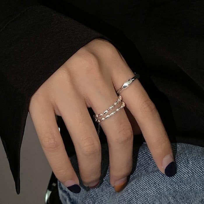 925 Silber Damen Vintage Wear Kombinationsring – Bild 3