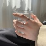 S925 Sterling Silber Cool Style Damen Kombinationsring – Bild 5