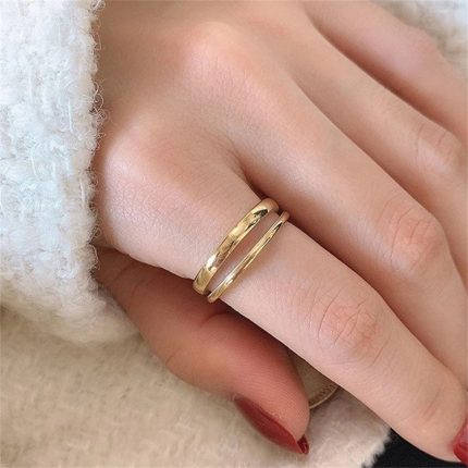 S925 Sterling Silber Cool Style Damen Kombinationsring