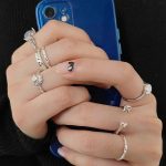 Offener Ring aus 925er-Sterlingsilber mit unregelmäßigem Kristall-Onyx für Damen – Bild 5