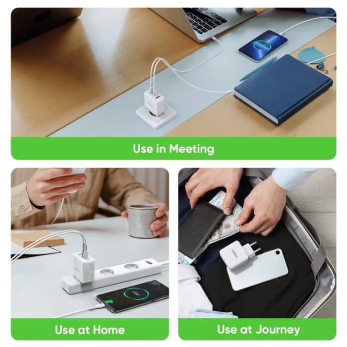 DUZZONA T9 65W Dual USB-C / Typ-C+USB GaN Schnellladegerät – Bild 7